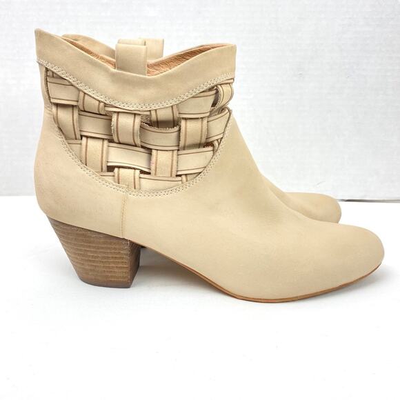 Corso Como Bedford Leather Waffle Weave Ankle Boot Tan Sz 9 - Picture 1 of 9
